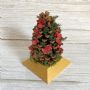 花藝創作｜花件擺飾｜松果永生樹｜紅